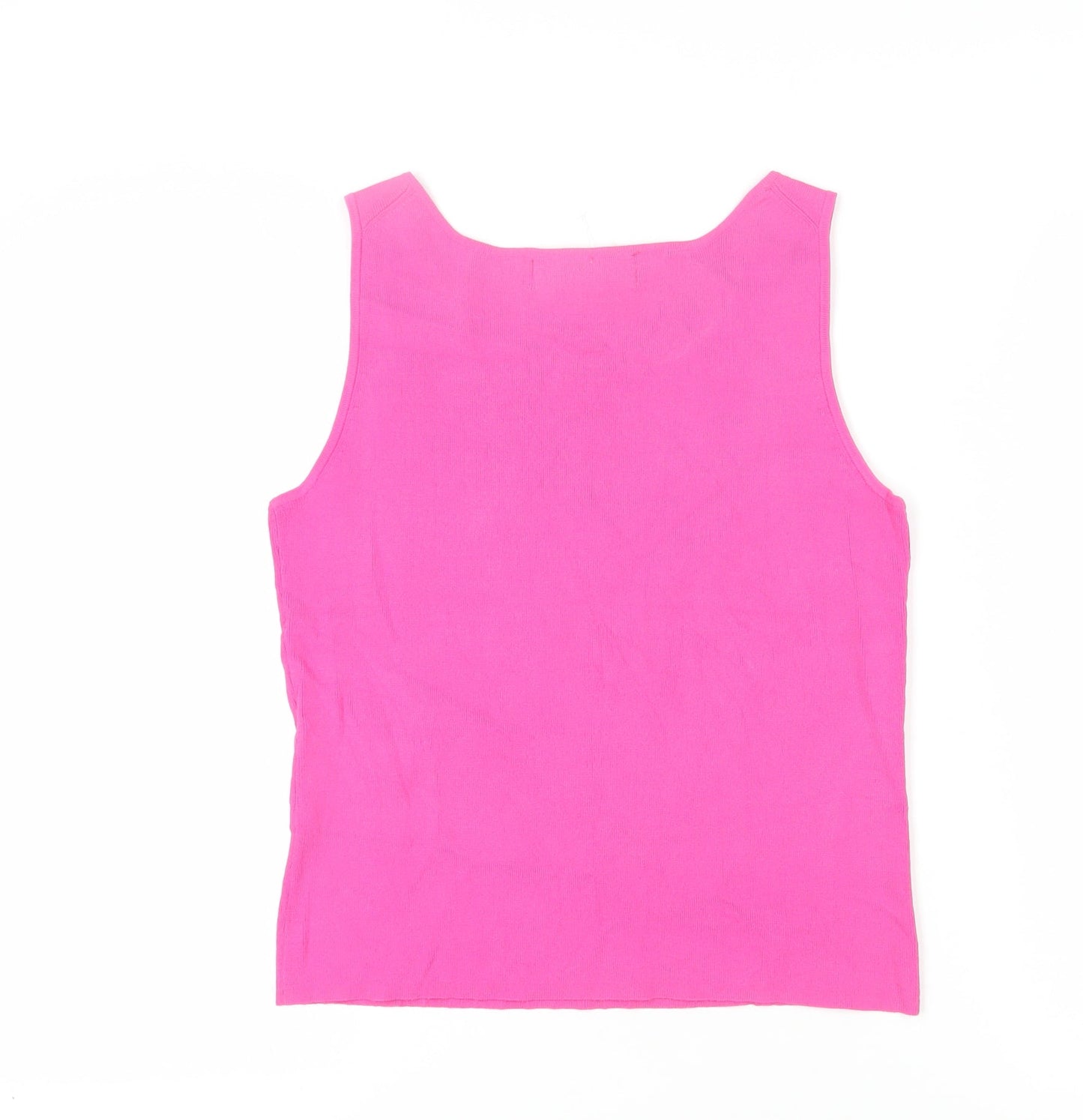 Linda Lucia Women's Pink Sleeveless Knit Tank Top