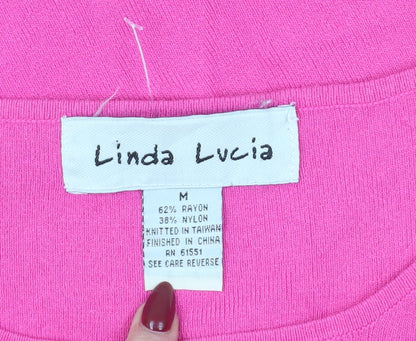 Linda Lucia Women's Pink Sleeveless Knit Tank Top