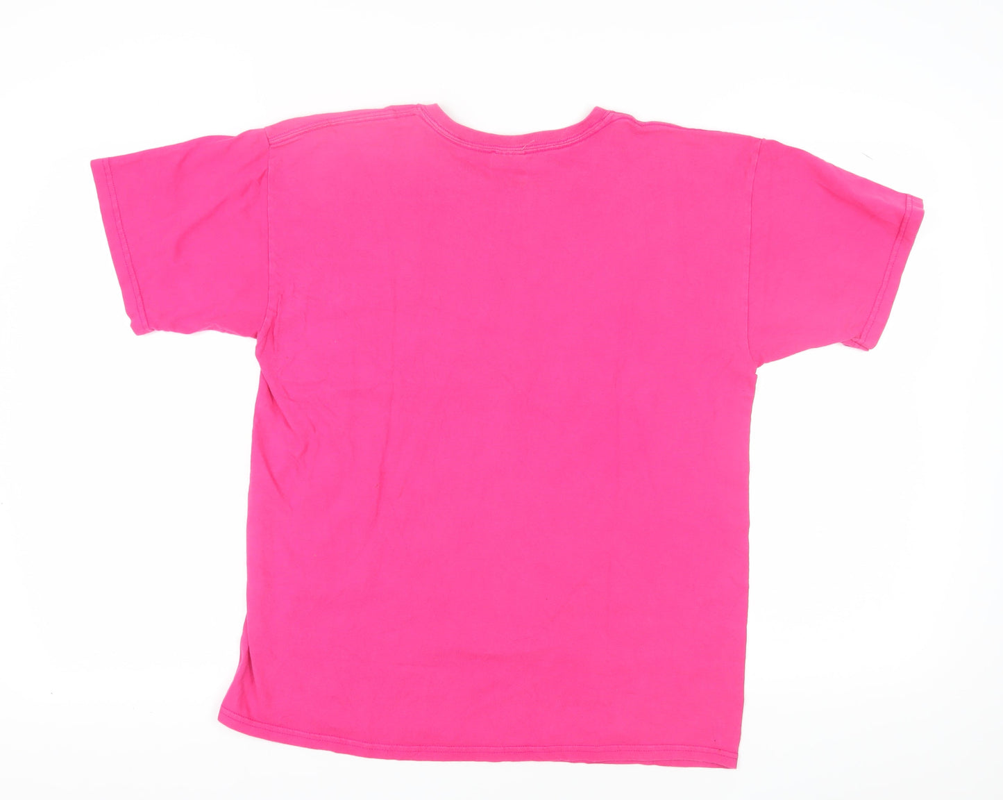 Unisex Adults UK Size L Gildan Pink Basic T-Shirt