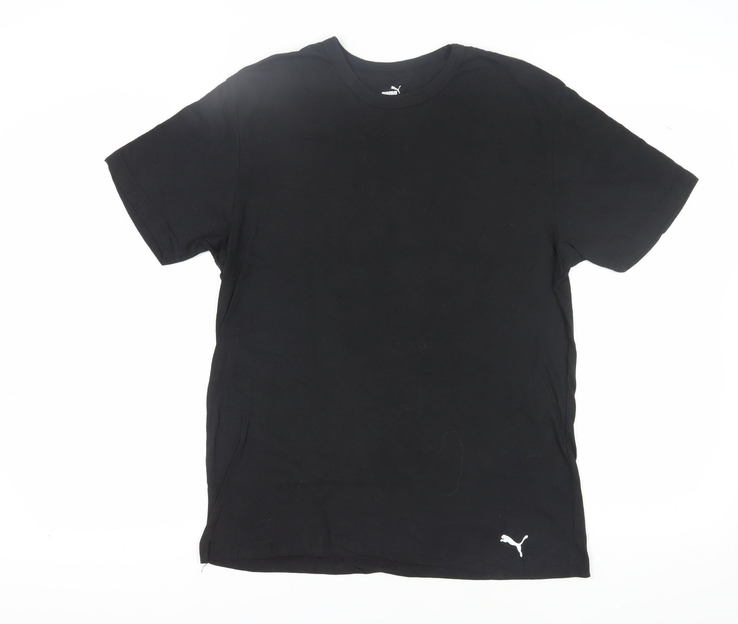 Puma Men's Black XL T-Shirt, Crew Neck, Logo Accent