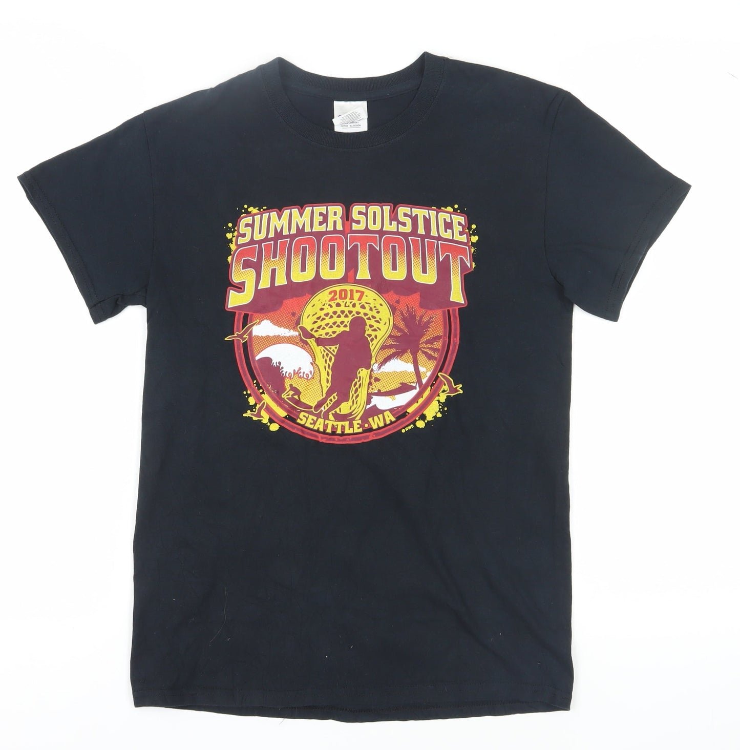 Unisex Adults UK Size S Gildan Black Basic T-Shirt