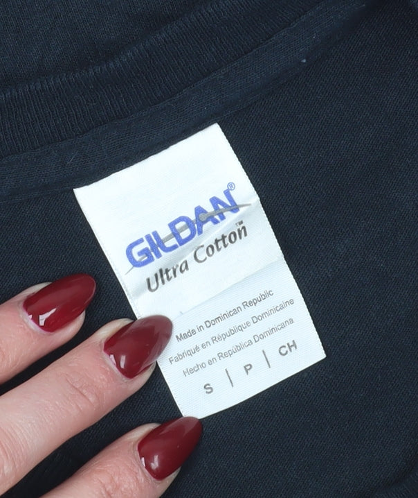 Unisex Adults UK Size S Gildan Black Basic T-Shirt