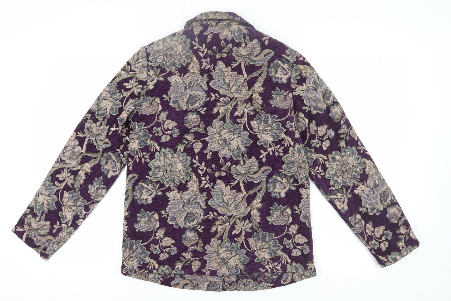 Susan Graver Women’s Purple Floral Blazer XS