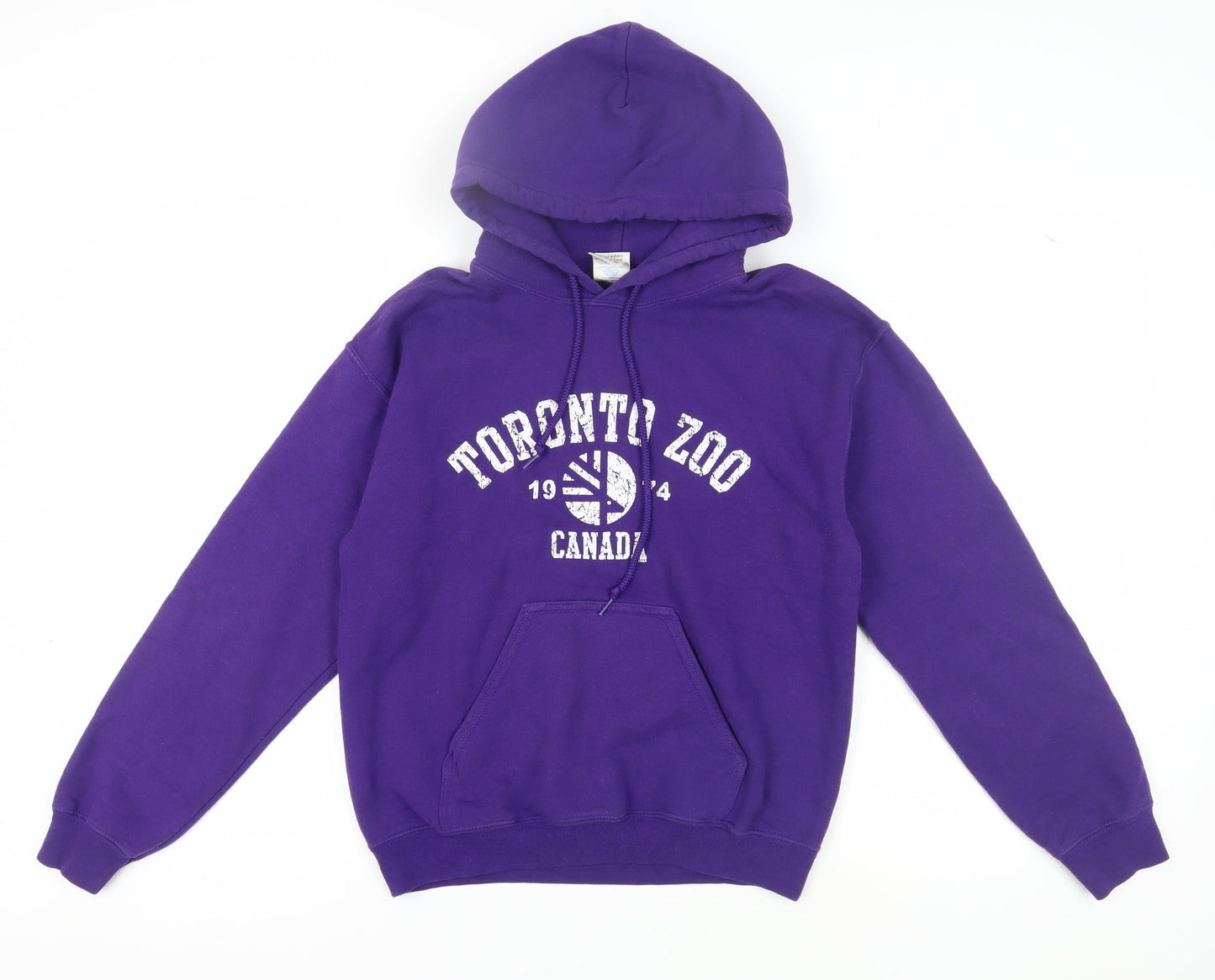 Gildan Unisex Purple Zoo Graphic Pullover Hoodie S