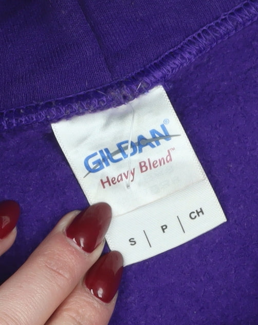 Gildan Unisex Purple Zoo Graphic Pullover Hoodie S