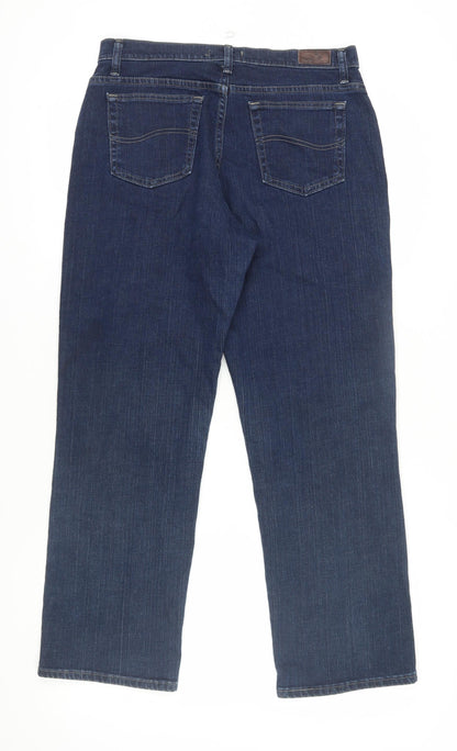 Lee Women's Blue Relaxed Straight Jeans Size 10