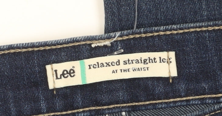 Lee Women's Blue Relaxed Straight Jeans Size 10