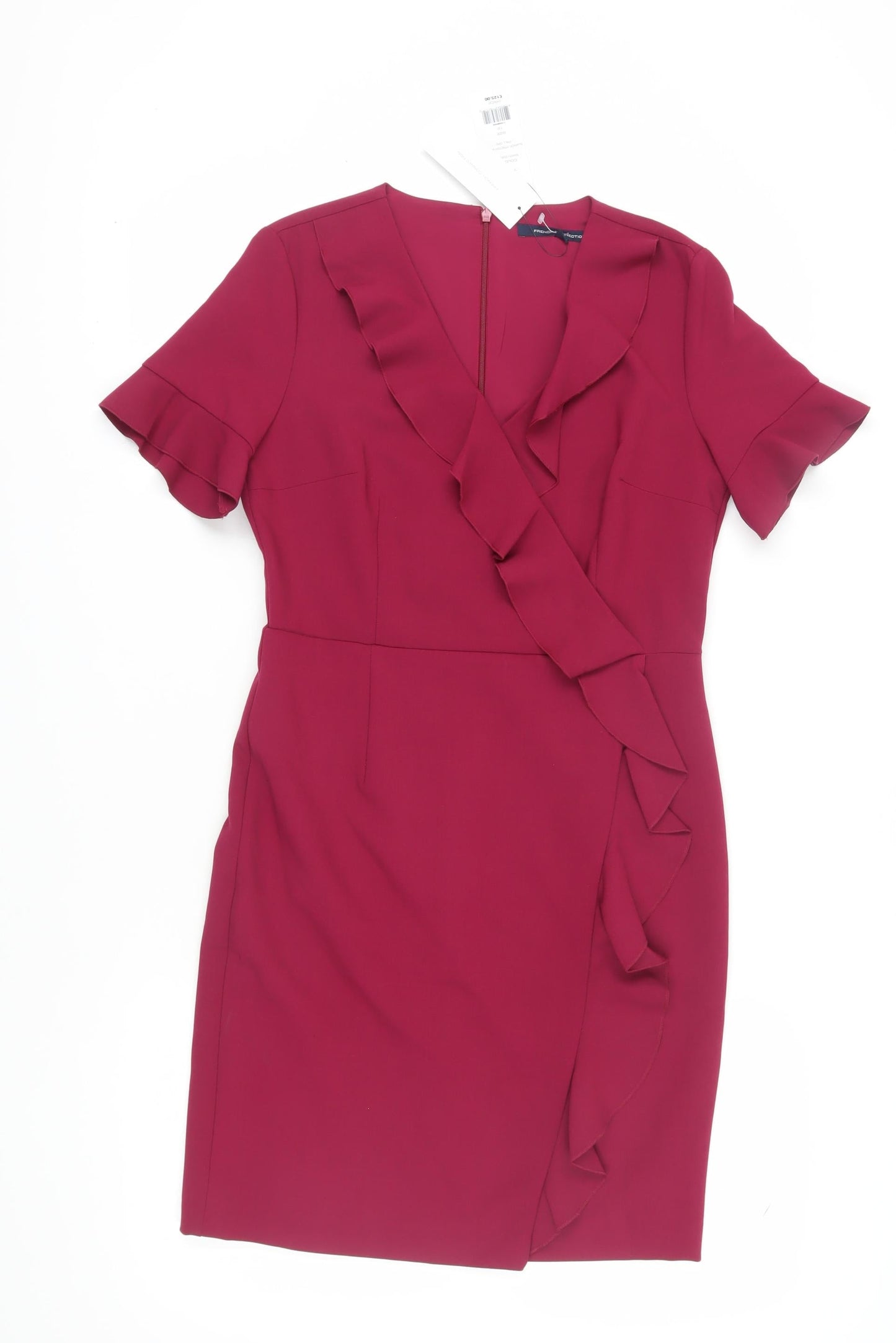 French Connection Women's Red Wrap Dress Size 12