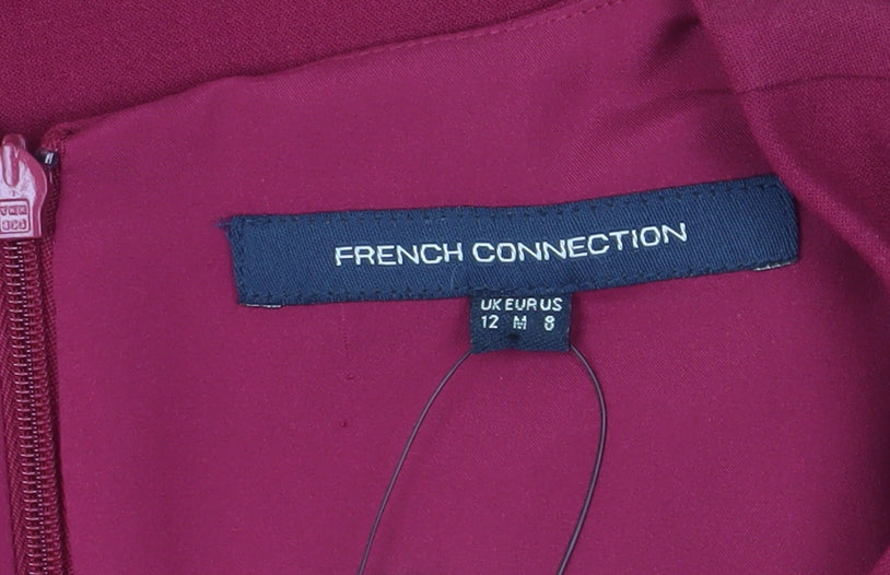 French Connection Women's Red Wrap Dress Size 12