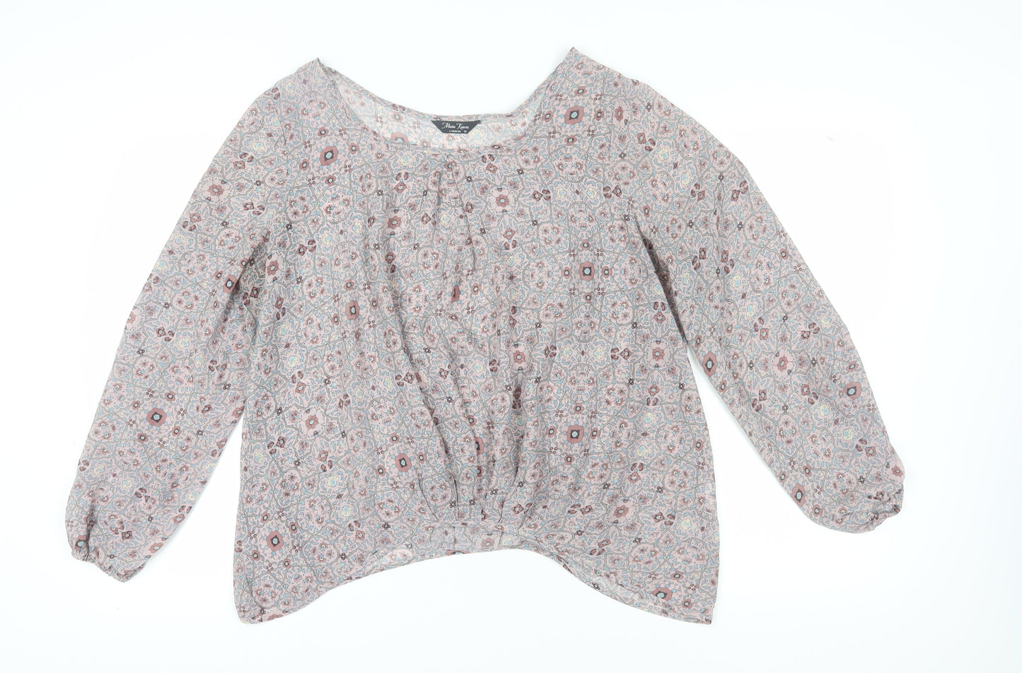 Maria Kwan Women's Multicoloured Floral Blouse Size 18