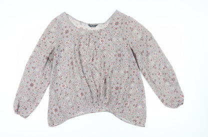 Maria Kwan Women's Multicoloured Floral Blouse Size 18