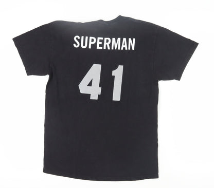 Port and Company Men's Black Medium Superman T-Shirt