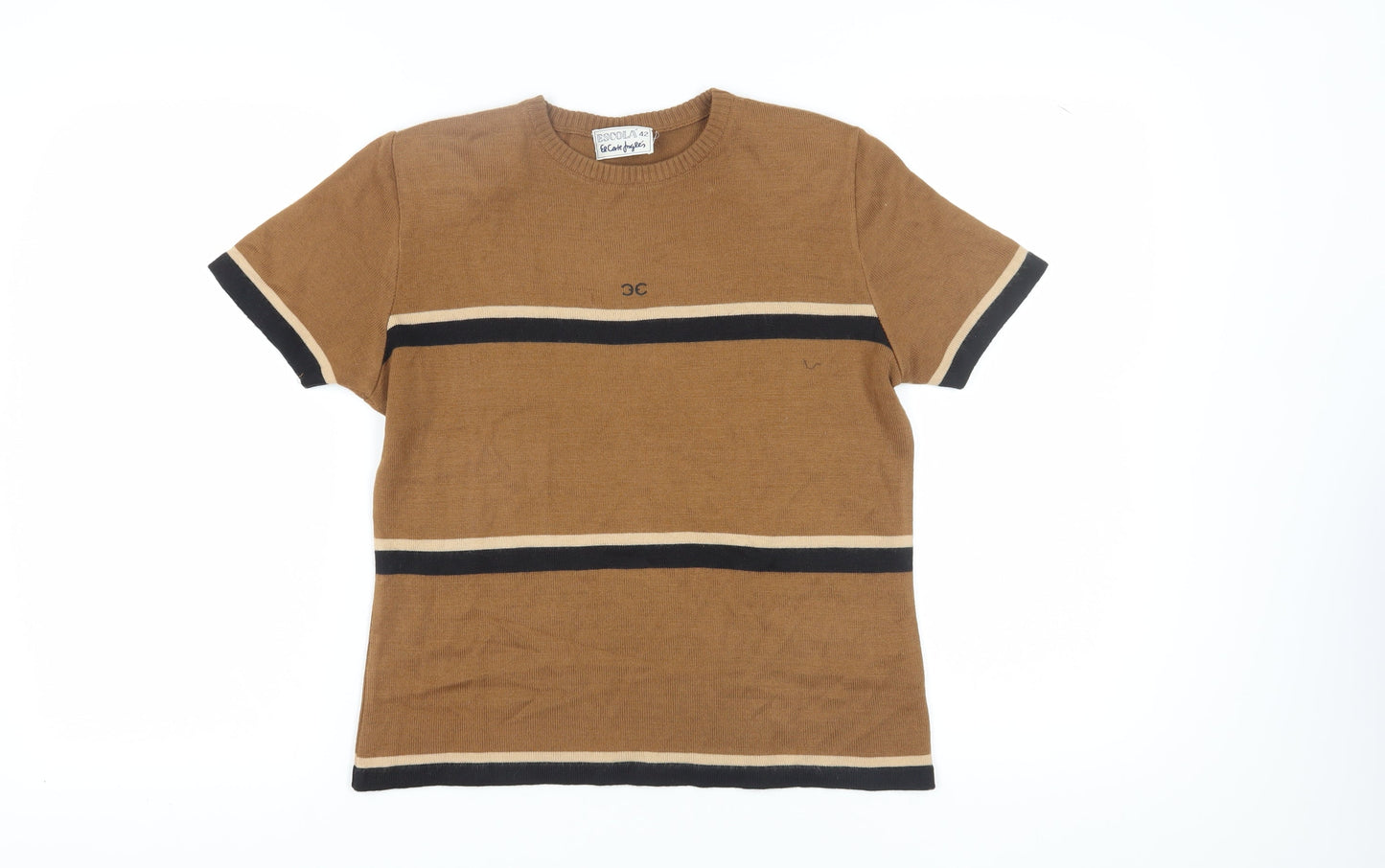 Escolá Women's Brown Pullover Jumper, Crew Neck, Size 14