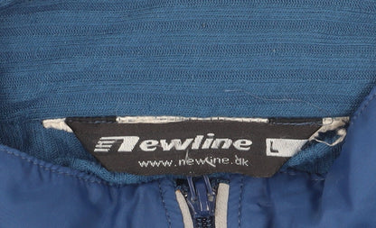 Mens UK Size L Newline Blue Windbreaker Coat