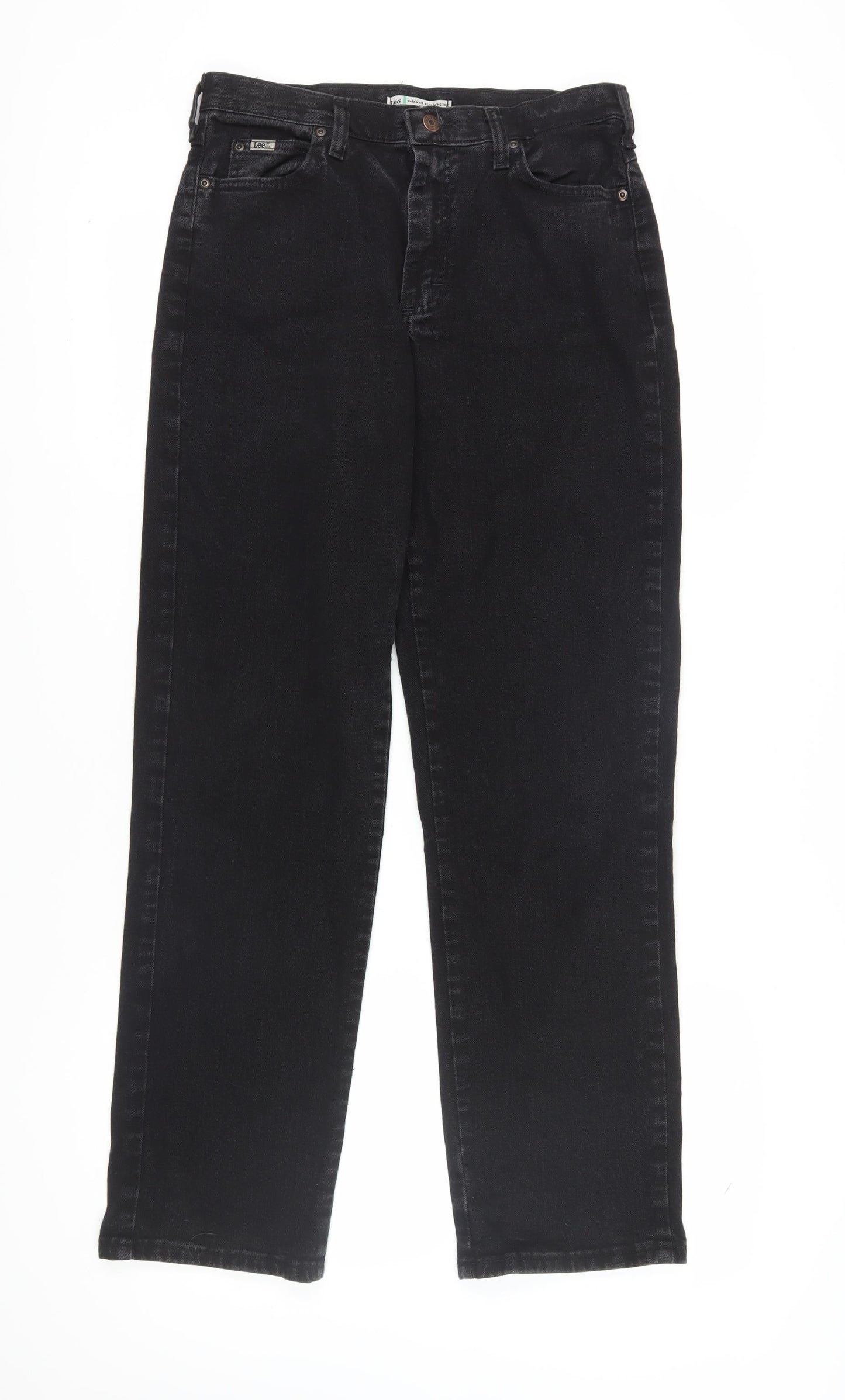 Lee Women's Black Straight Jeans Size 8 Relaxed Fit