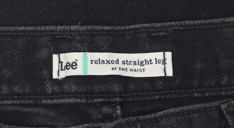 Lee Women's Black Straight Jeans Size 8 Relaxed Fit