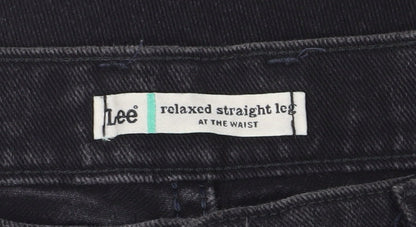 Lee Women's Black Straight Jeans Size 8 Relaxed Fit