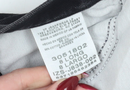 Lee Women's Black Straight Jeans Size 8 Relaxed Fit