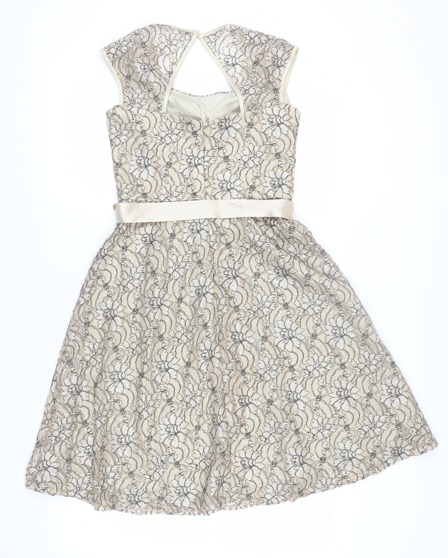 Sténay Women’s Beige Lace A-Line Cocktail Dress