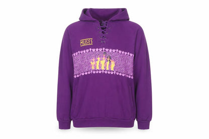Womens UK Size L Disney Purple Henley Hoodie