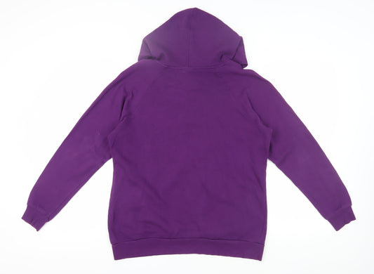 Womens UK Size L Disney Purple Henley Hoodie