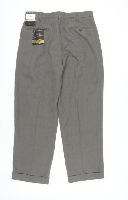 AXIST Men's Green Dress Pants, Size 33, Formal Wear