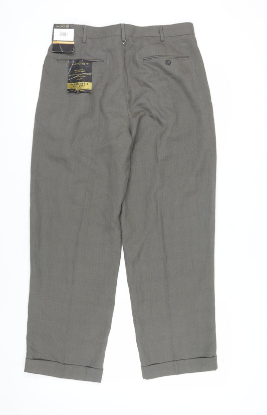 AXIST Men's Green Dress Pants, Size 33, Formal Wear