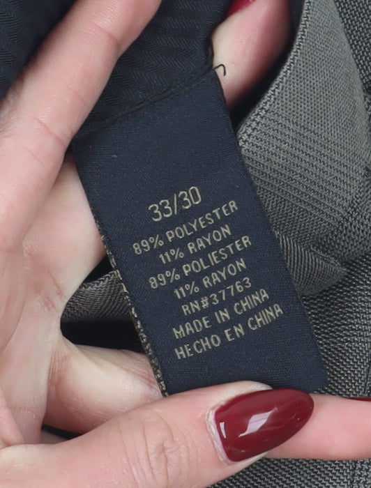 AXIST Men's Green Dress Pants, Size 33, Formal Wear