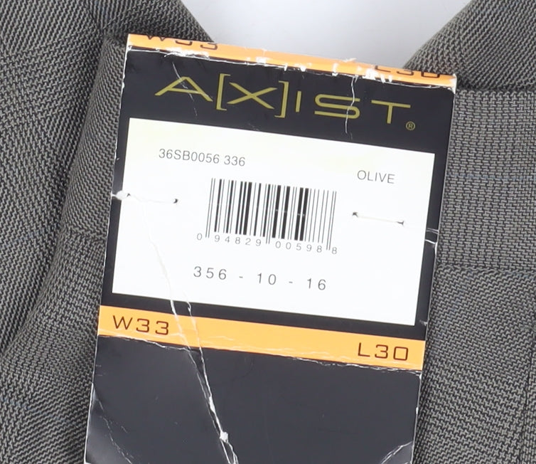 AXIST Men's Green Dress Pants, Size 33, Formal Wear