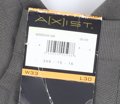 AXIST Men's Green Dress Pants, Size 33, Formal Wear
