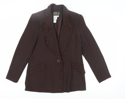 CHAMPAGNE Women's Brown Blazer Size 8 Formal