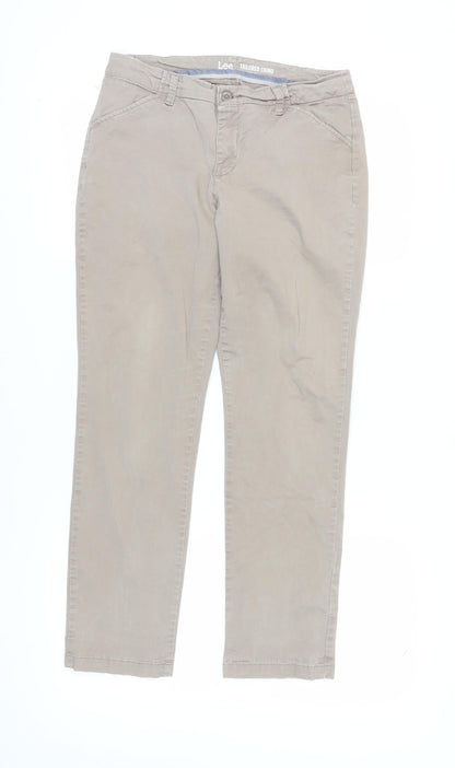 Lee Women's Beige Chino Trousers Size 8 Slim Fit