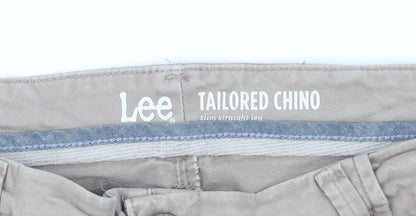 Lee Women's Beige Chino Trousers Size 8 Slim Fit