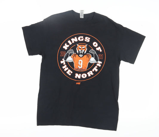 Mens UK Size M Gildan Black  T-Shirt