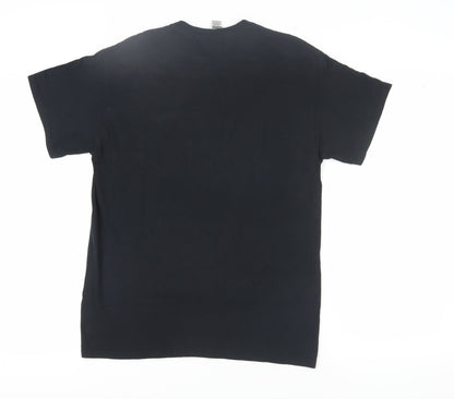 Mens UK Size M Gildan Black  T-Shirt