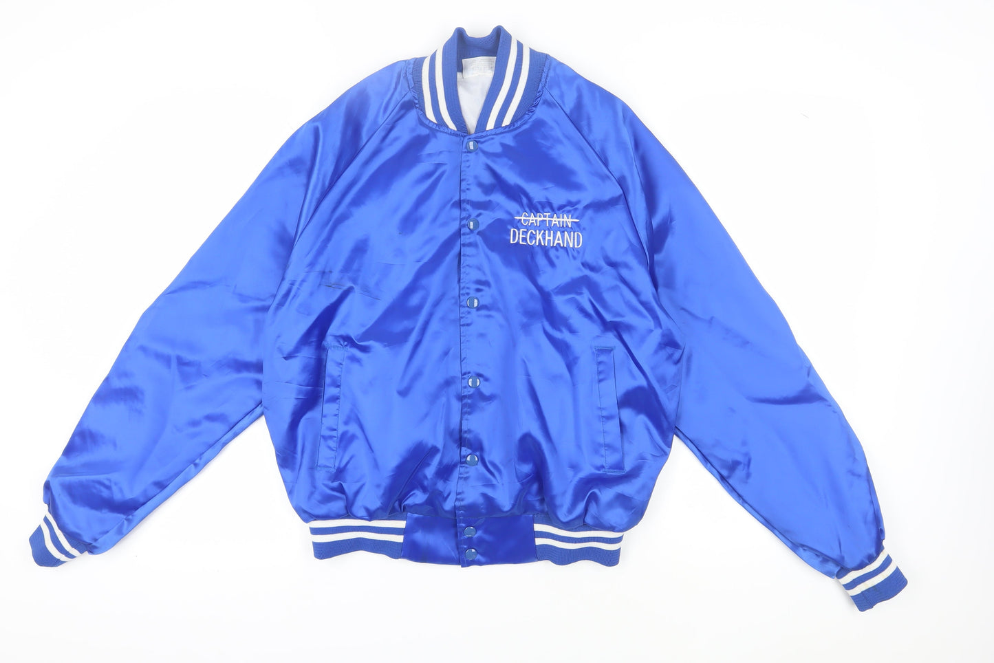 Mens UK Size L Murina Blue Varsity Jacket