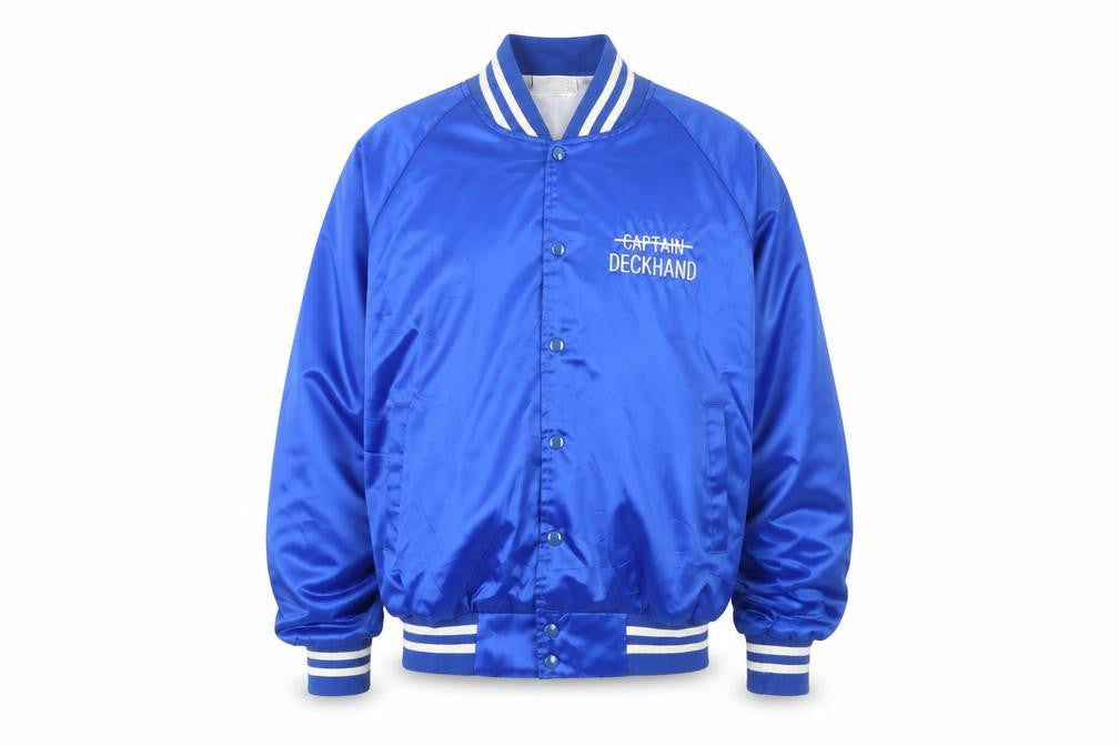 Mens UK Size L Murina Blue Varsity Jacket