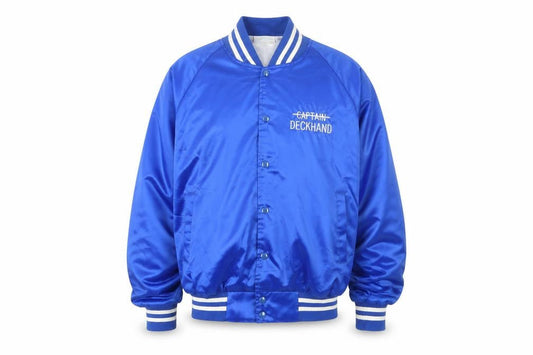 Mens UK Size L Murina Blue Varsity Jacket