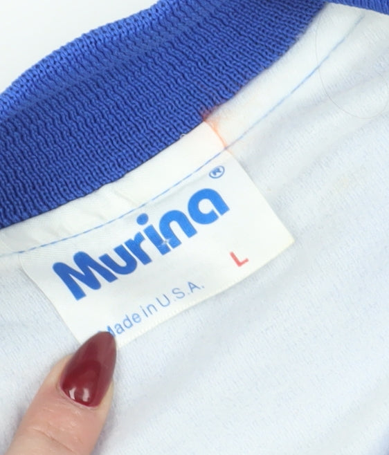 Mens UK Size L Murina Blue Varsity Jacket