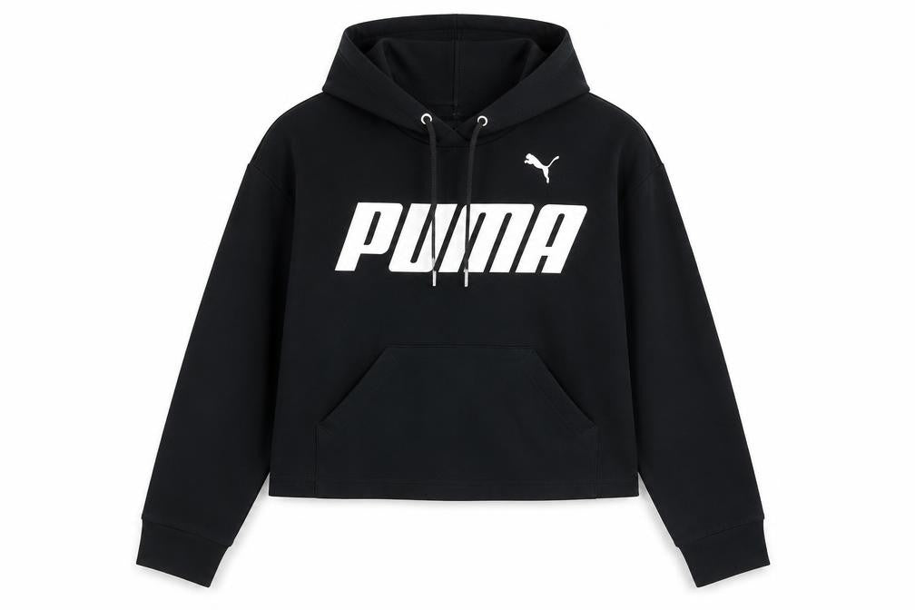Womens UK Size 2XS PUMA Black Pullover Hoodie