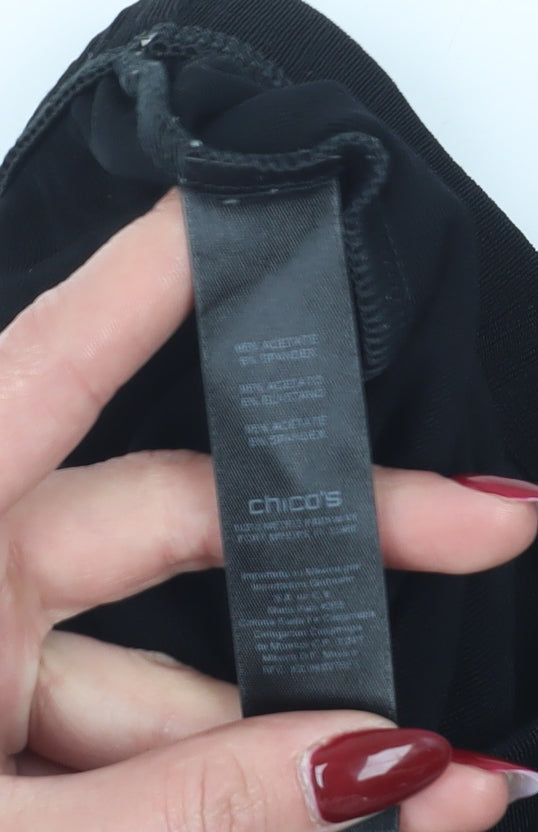 Chico's Women's Black XS Elastic Waist Trousers