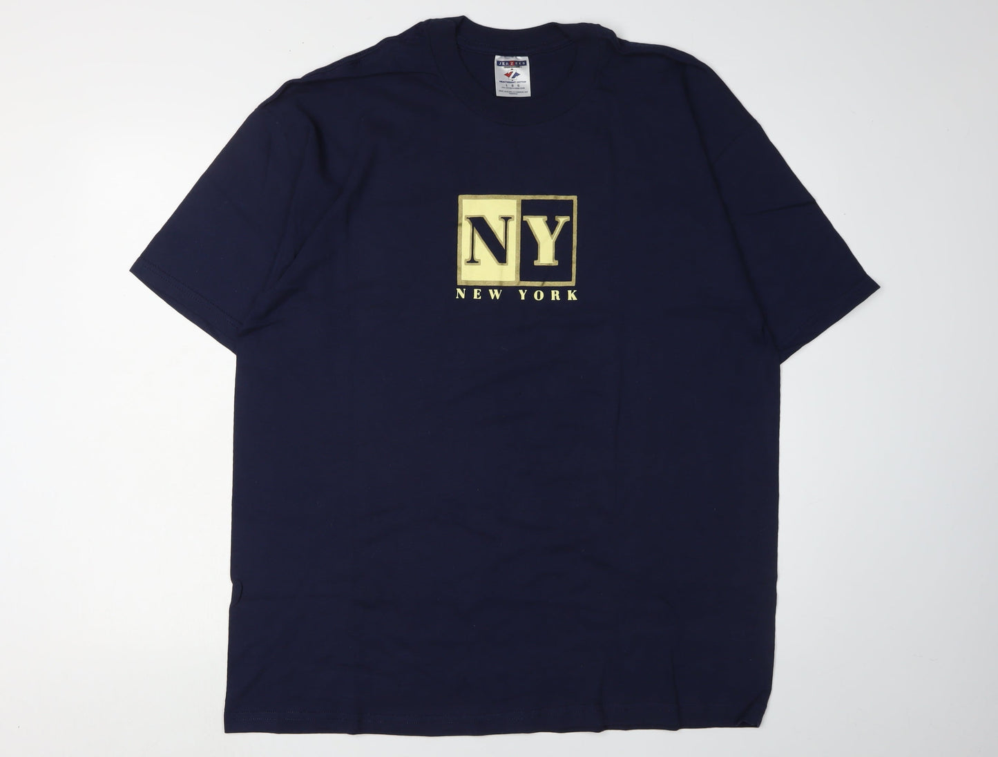 Unisex Adults UK Size L JERZEES Blue  T-Shirt