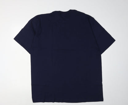 Unisex Adults UK Size L JERZEES Blue  T-Shirt