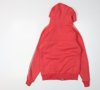 Lonsdale Girls Red Full Zip Hoodie 11-12 Years Casual Wear