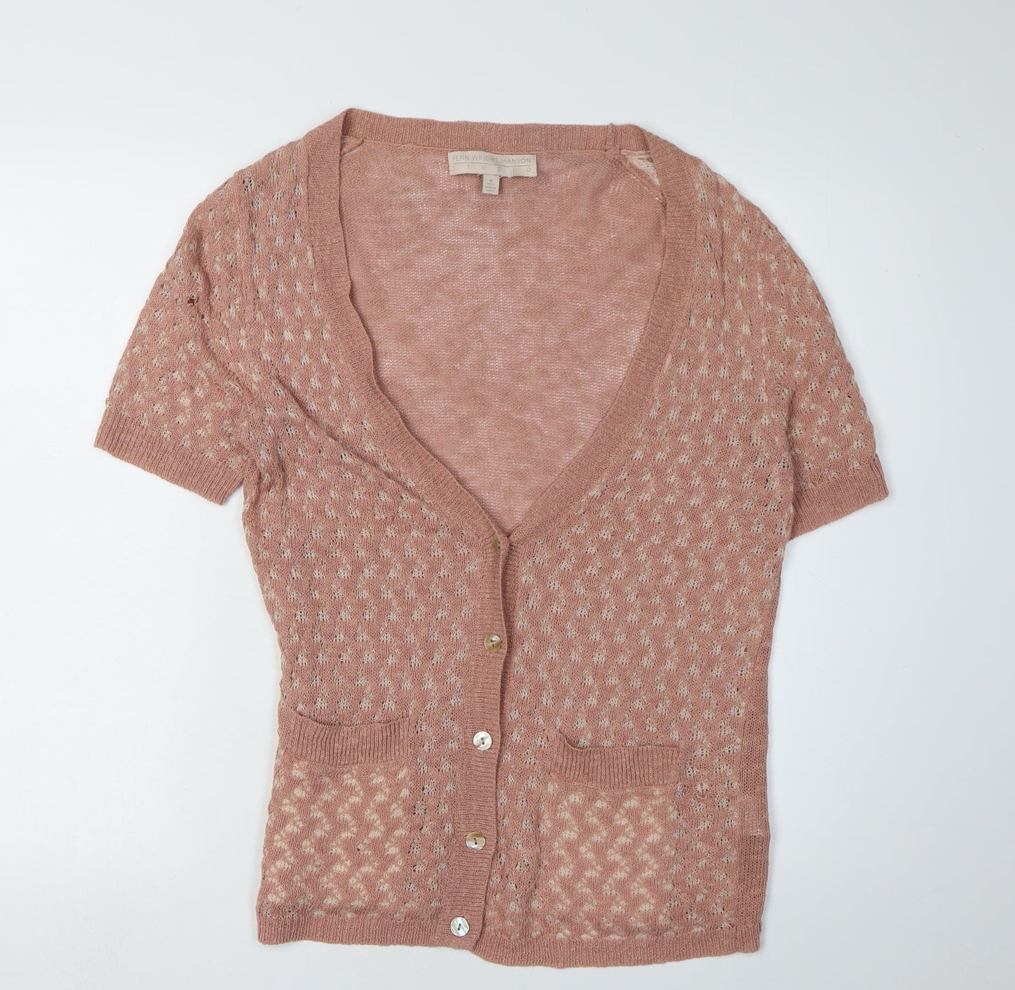 Womens UK Size M Fenn Wright Manson Pink Cardigan Jumper