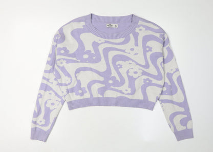 Womens UK Size M Hollister Multicoloured Pullover Jumper