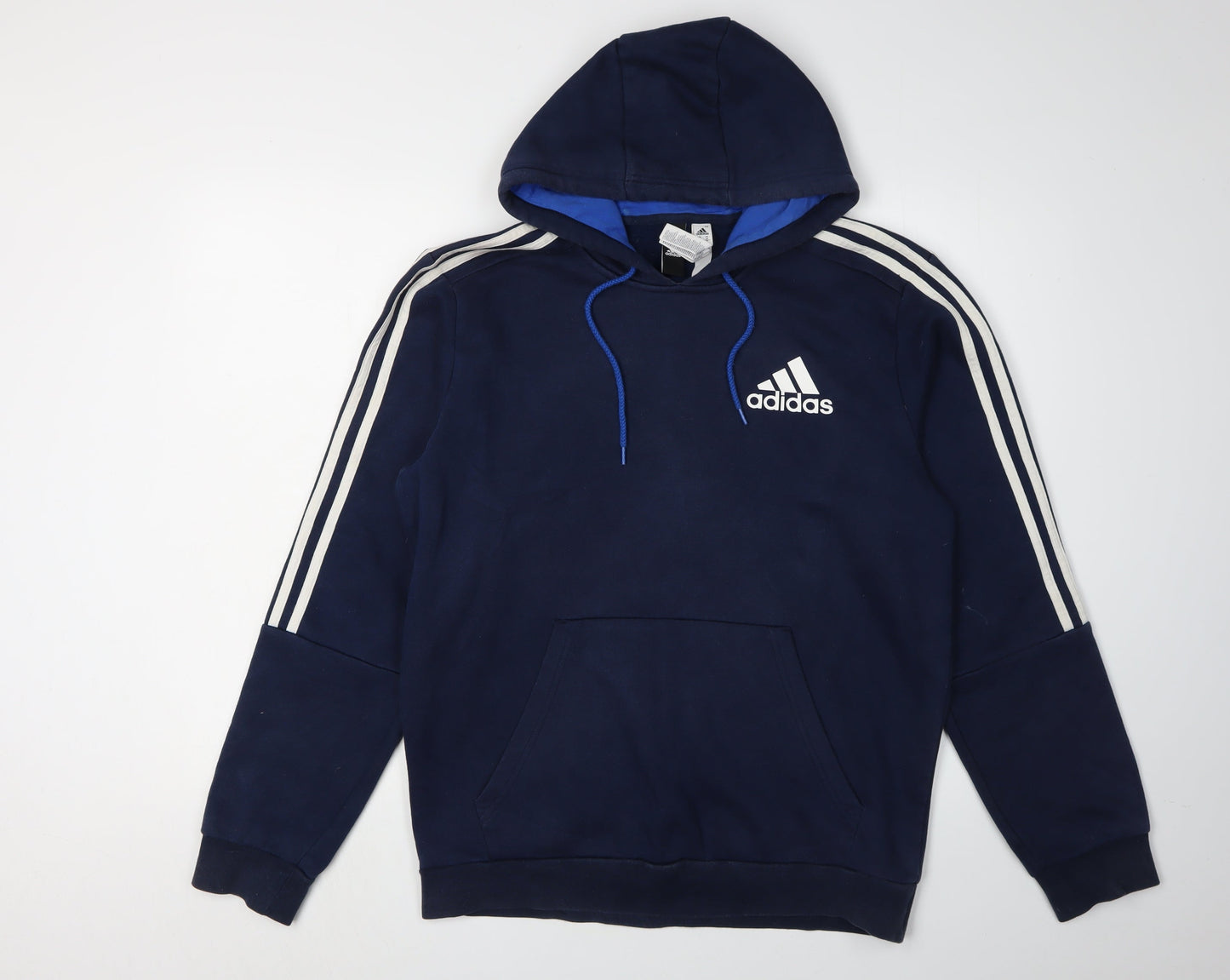 Adidas Men's Blue Pullover Hoodie M - Sports Style