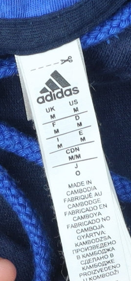 Adidas Men's Blue Pullover Hoodie M - Sports Style