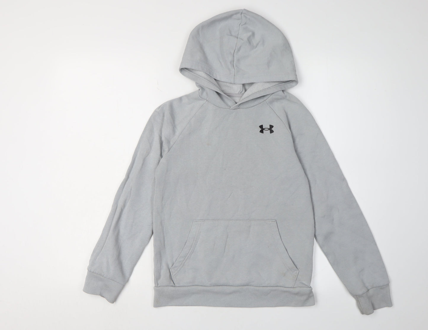 Under Armour Boys Grey Pullover Hoodie Size M with Logo