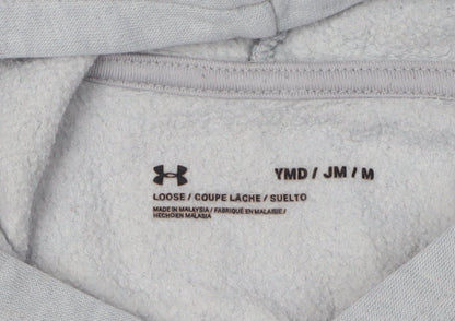 Under Armour Boys Grey Pullover Hoodie Size M with Logo